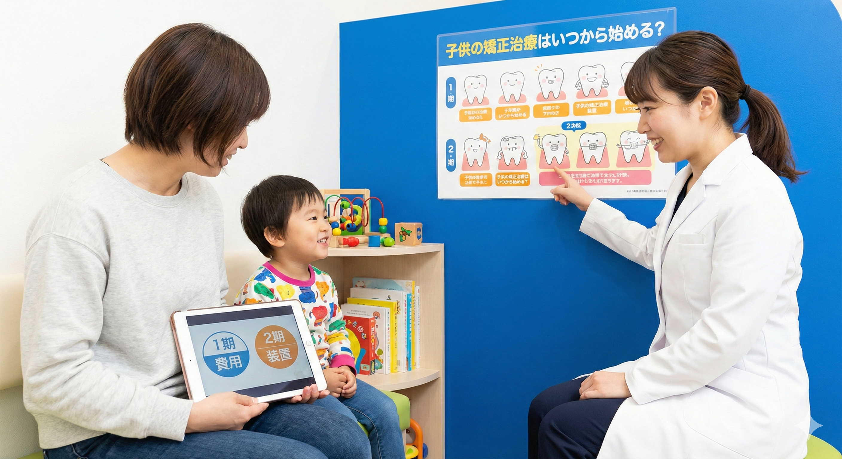 子供の矯正治療はいつから始める？1期・2期の違い、費用、装置、後悔しないポイントまで