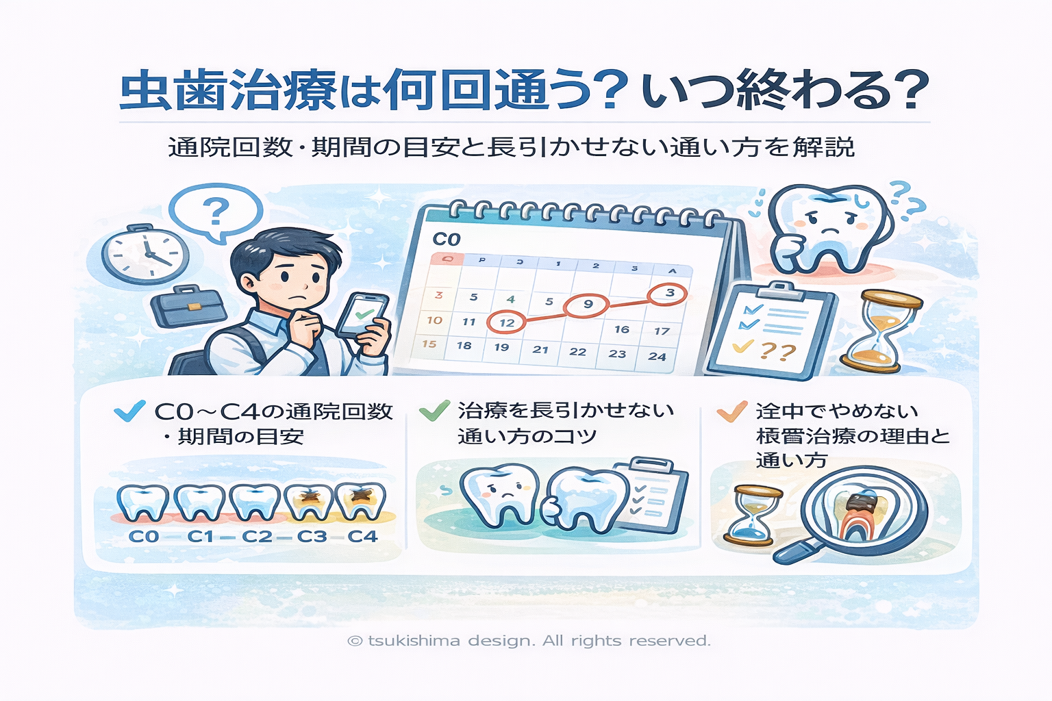 虫歯治療　通院回数