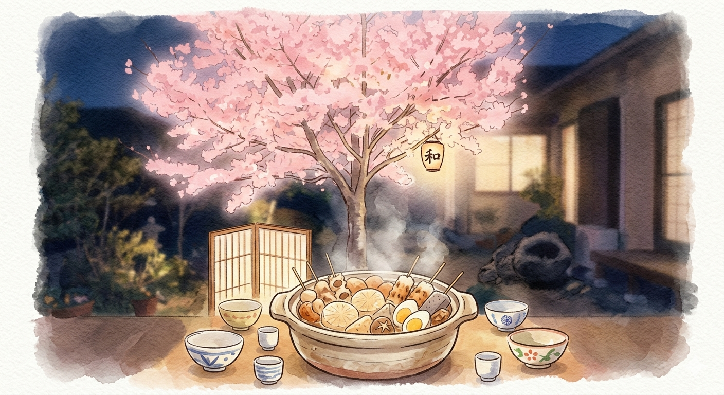 ☆彡宵闇に灯る桜 我が家の小さな「桜楽会」