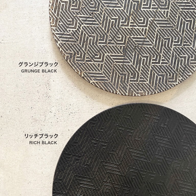 レーザー彫刻大皿 幾何学ウェーブ | See Em Why K シーエムワイケー