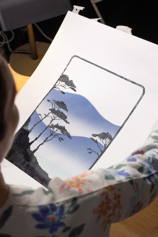 バンブー版画紙で刷った作品1