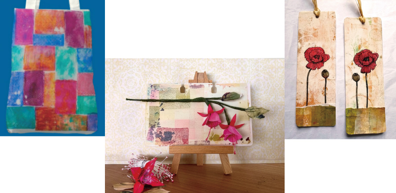 ジェルプレスで作った作品