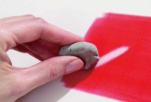 パンパステルをネリゴムで消す