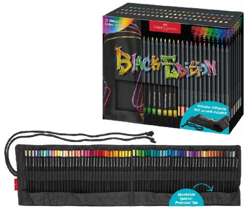 ブラックエディション色鉛筆 72色ペンシルロール