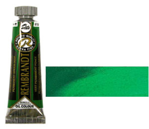 レンブラント 油絵具5号(15ml) 619パーマネントグリーンディープ