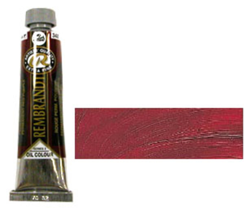 レンブラント 油絵具9号(40ml) 348パーマネントレッドパープル