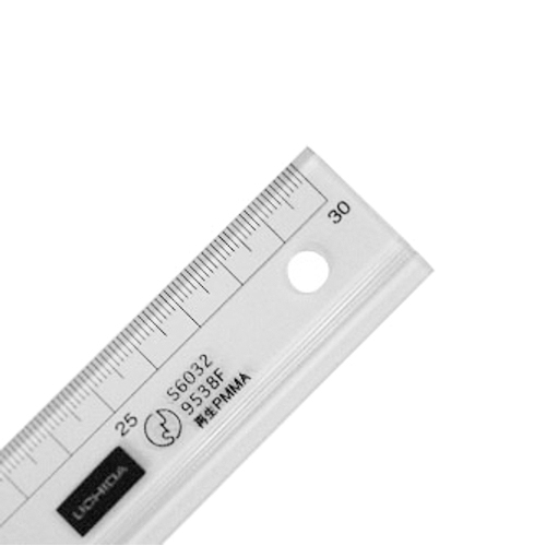 ウチダ 溝線定規30cm型(1-807-8030)