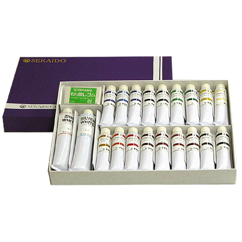 世界堂油絵具20ml 20色セット(H-1)