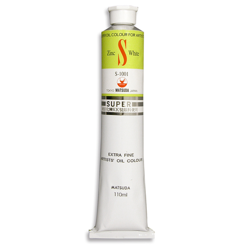 マツダ スーパー油絵具20号(110ml) ジンクホワイト(S-1001)