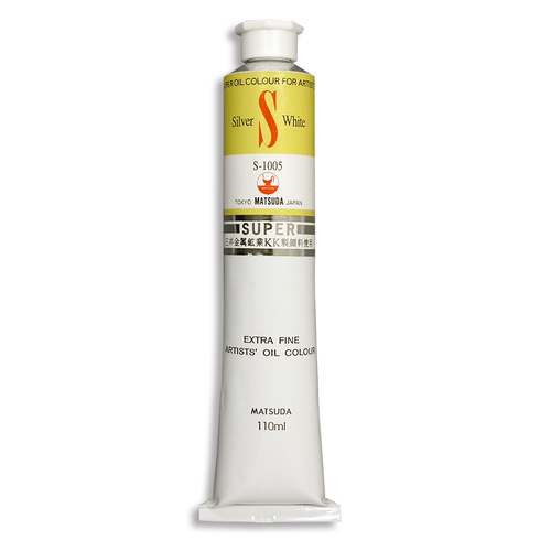 マツダ スーパー油絵具20号(110ml) シルバーホワイト(S-1005)
