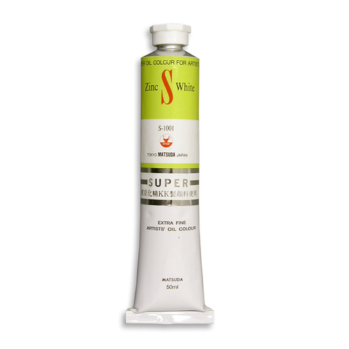 マツダ スーパー油絵具10号(50ml) ジンクホワイト(S-1001)