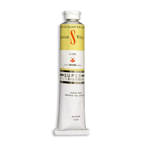 マツダ スーパー油絵具10号(50ml) チタニウムホワイト(S-1006)