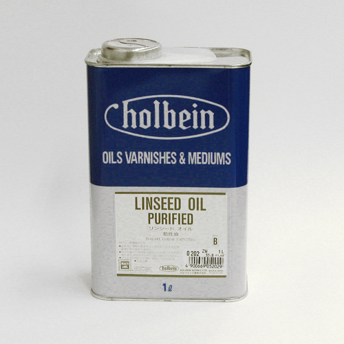 ホルベイン 画用液 リンシードオイル 1L(O202)