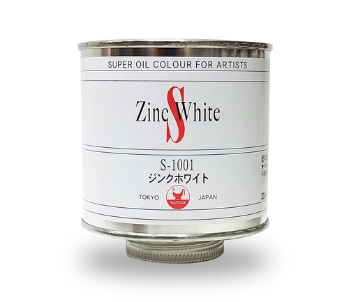 マツダ スーパー油絵具330ml缶 ジンクホワイト(S-1001)