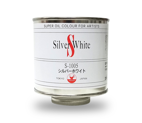 マツダ スーパー油絵具330ml缶 シルバーホワイト(S-1005)