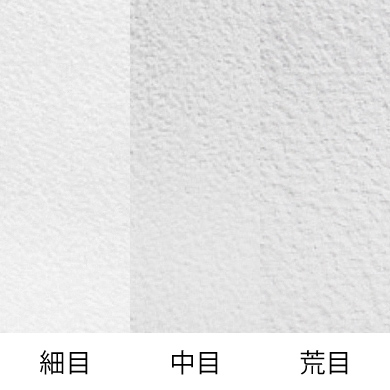 ウォーターフォード 紙肌 細目、中目、荒目