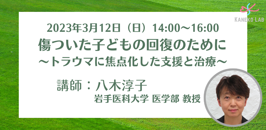 傷ついた子どもの回復のために ～トラウマに焦点化した支援と治療～【金子総合研究所オンラインセミナー】 2023年3月12日 SENSEI