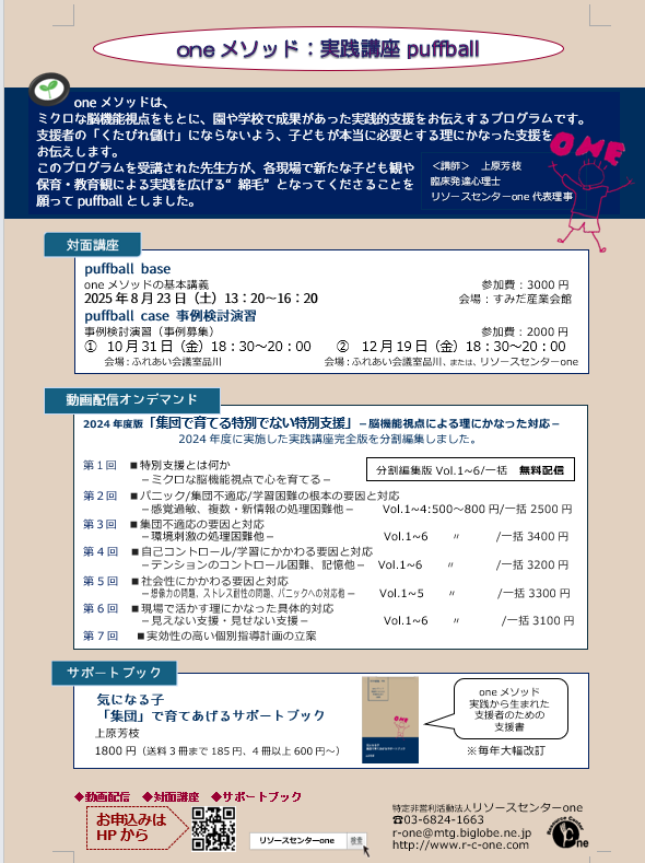 【事例検討演習】気になる子：「集団」で育てあげる脳機能視点による特別でない特別支援