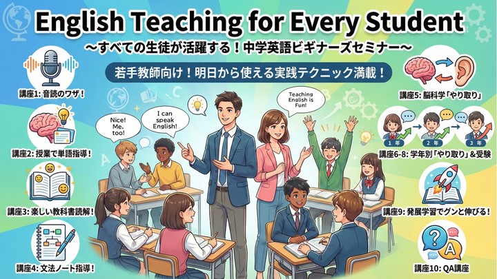 English Teaching for Every Student〜すべての生徒が活躍する！中学英語ビギナーズセミナー〜