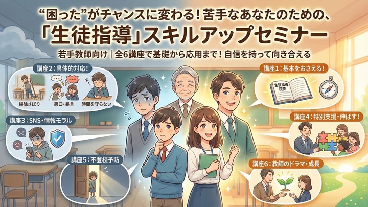 "困った"がチャンスに変わる！苦手なあなたのための、「生徒指導」スキルアップセミナー」