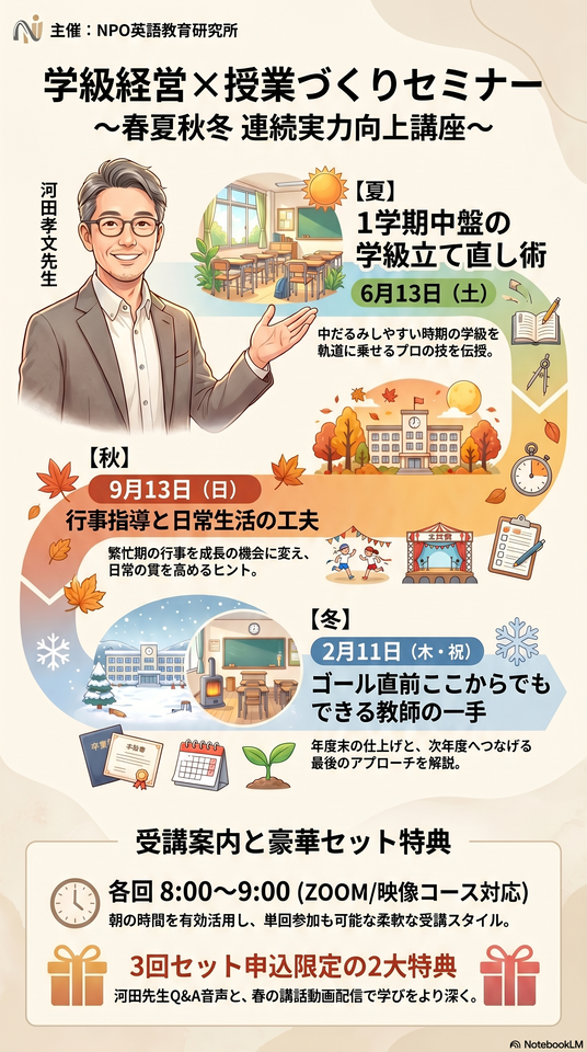 学級経営＆授業づくりセミナー