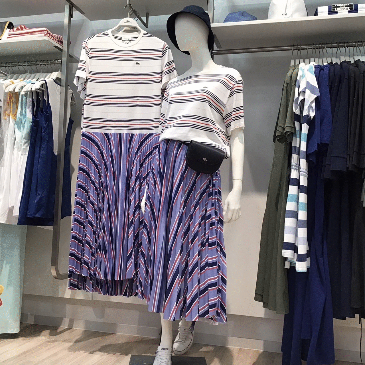 マルチボーダーtシャツドレス ショップニュース 沖縄アウトレットモールあしびなー