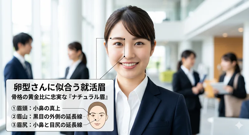 就活メイク眉毛5