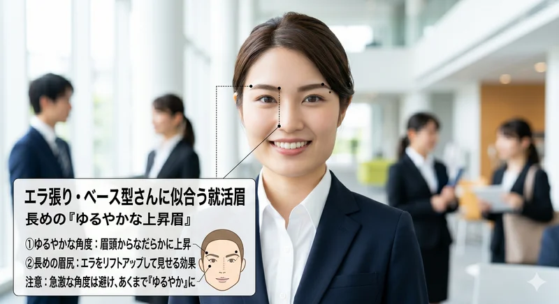 就活メイク眉毛6