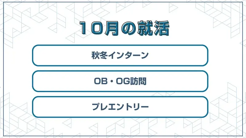 10月の就活スケジュール