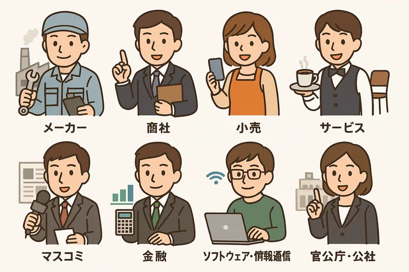 就活業界絞れない業界分類