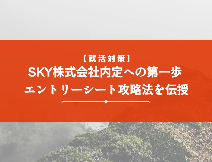 SKY株式会社エントリーシート 高評価の秘訣【通過者体験談】設問対策・書き方で内定を掴む
