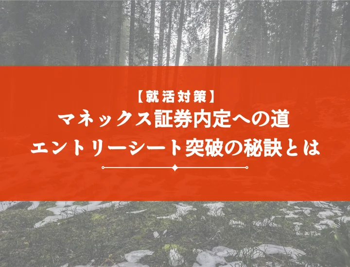 マネックス証券エントリーシート【例文10選】内定をつかむ！設問別攻略と通過ESの書き方
