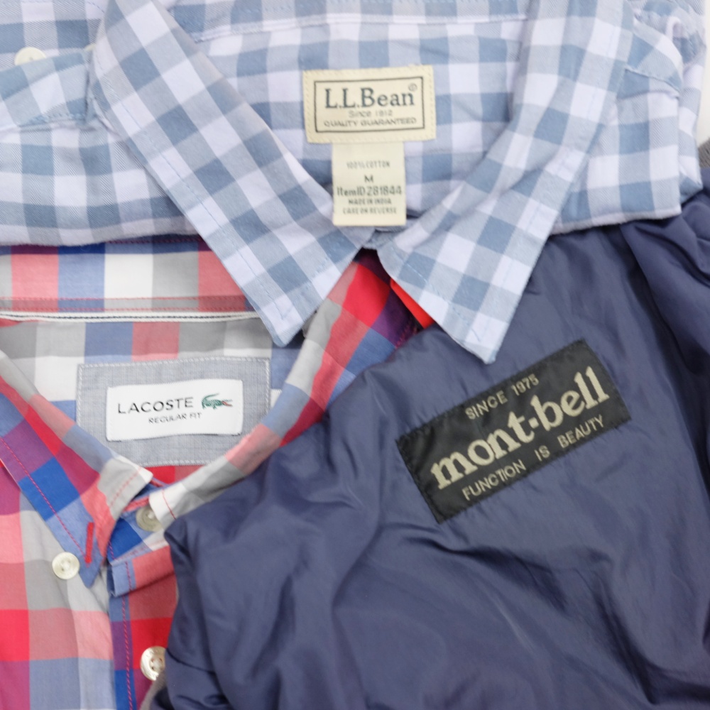 中身が分かるから安心 メルカリせどりに最適 大人気ブランド アウトドア セレクトブランド含むメンズ大量41点セット モンベル Mont Bell エルエルビーン L L Bean トミーヒルフィガー Tommy Hilfiger ラコステ Lacoste