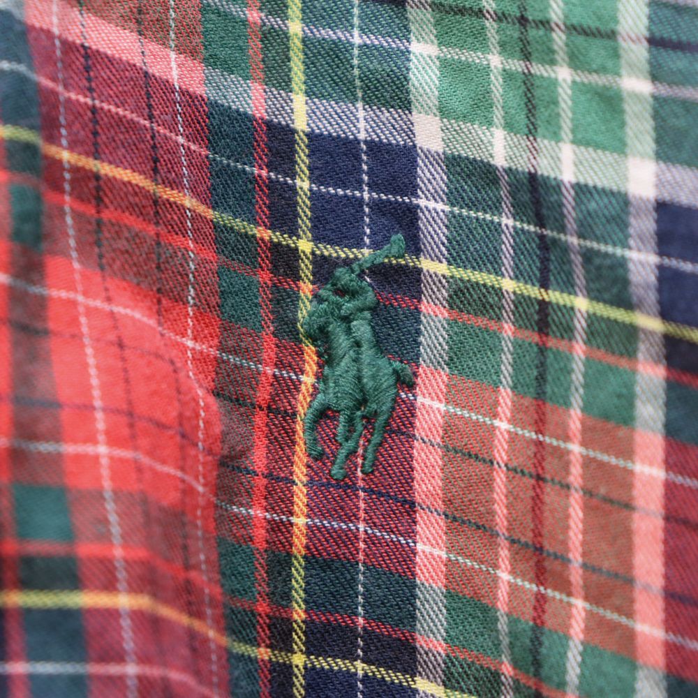 単品】ポロラルフローレン チェックシャツ 長袖 キッズ 男の子 150