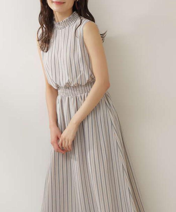 ストライプサッカーワンピース｜NATURAL BEAUTY BASIC