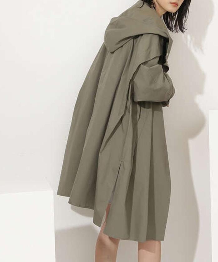送料込】NATURAL BEAUTY BASIC ミリタリーポンチョコート S