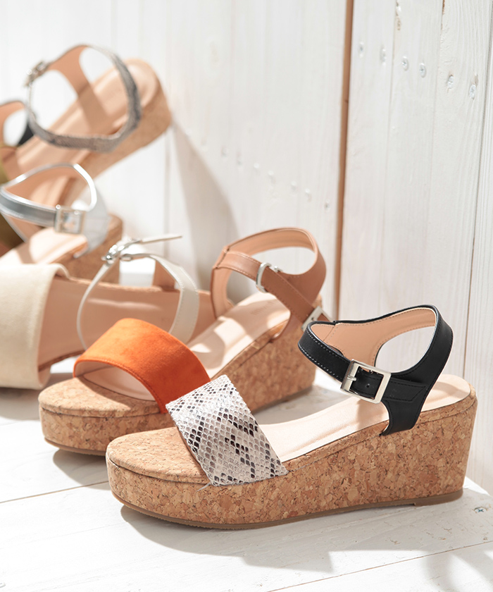 Smasell ウェッジソールストラップサンダル