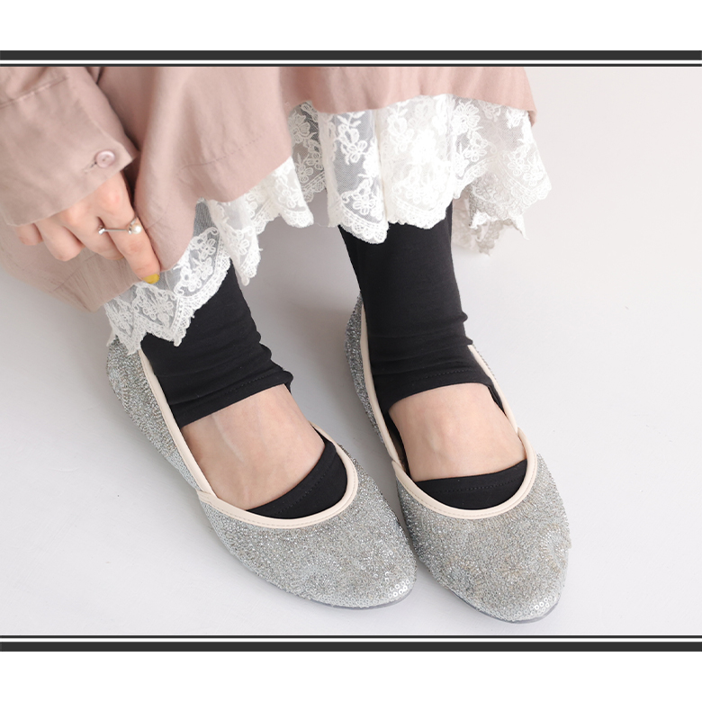 somari ビーズ フラット パンプス Lサイズ somari imaginationビーズフラットパンプス｜somari｜キャリー品