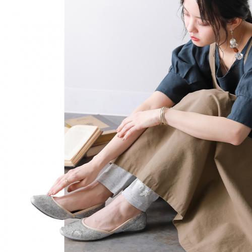 somari ビーズ フラット パンプス Lサイズ somari imaginationビーズフラットパンプス｜somari｜キャリー品