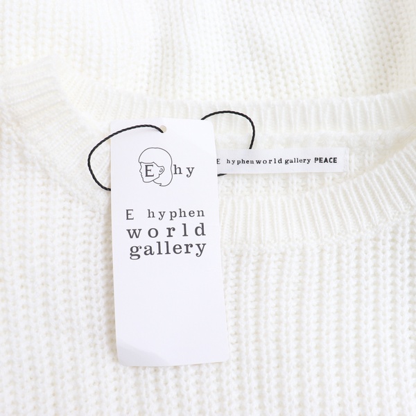 Ky452 未使用 イーハイフンワールドギャラリーピース E Hyphen World Gallery Peace レディース Fサイズ ニット セーター Smasell スマセル 公式通販 サスティナブルアウトレットモール スマセル