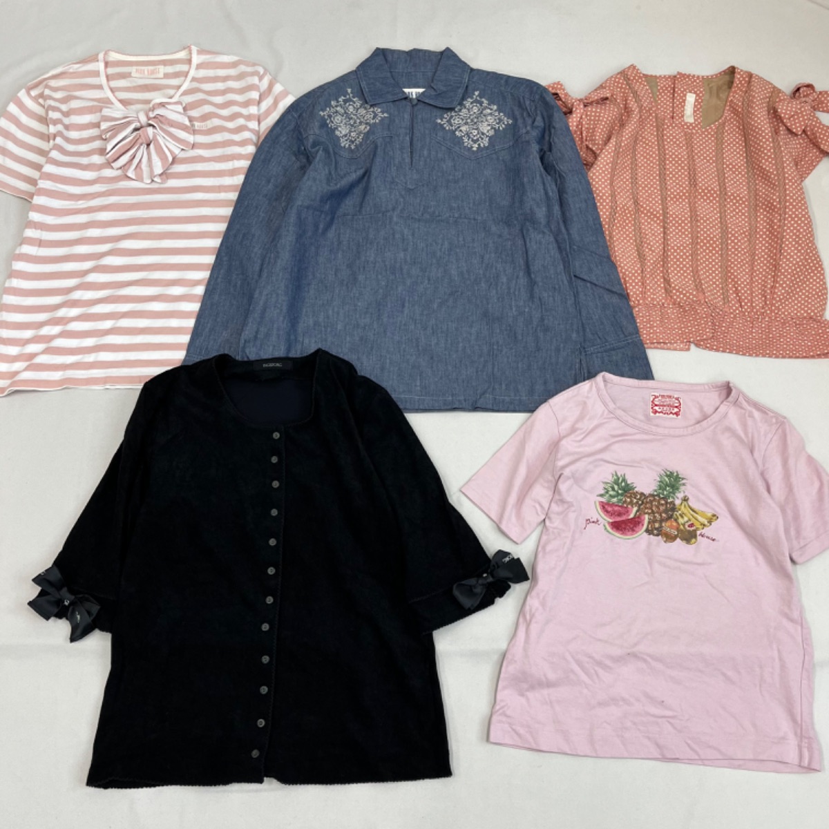 美品インゲホルグカットソウミックスブラウス （INGEBORG