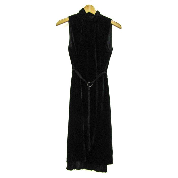COMME CA DU MODE ベロアノースリーブワンピース フレア ベルト サイズ