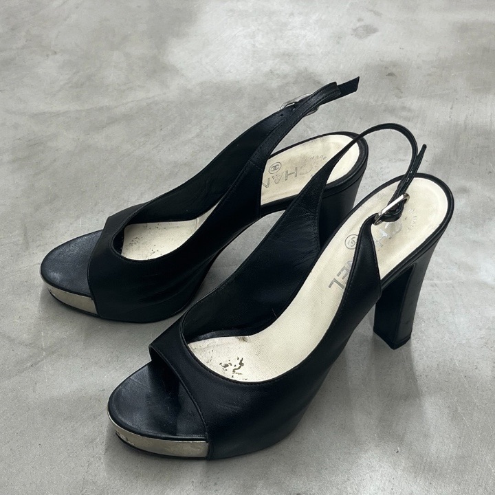 CHANEL パンプス レザー 37 1/2C ブラック｜店舗買取｜シューズ 