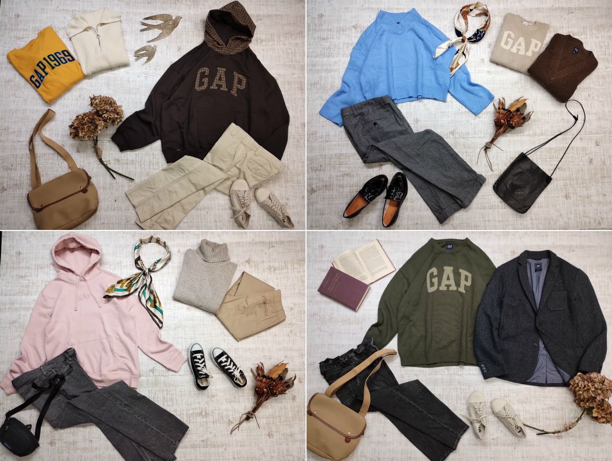 GAP UNIQLO 青系冬服3点セット150 UNIQLO（ジャケット⁄上着）のフリマアイテム一覧