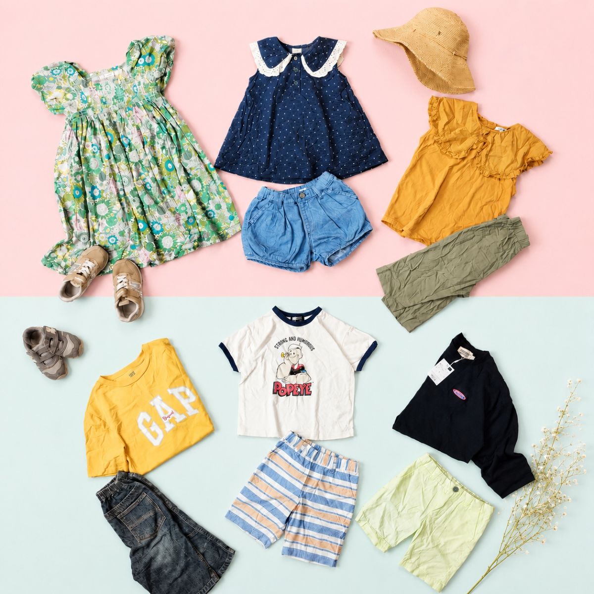 タイムセール!!】[50枚] 春夏 キッズ 子供服 女の子 男の子 人気 