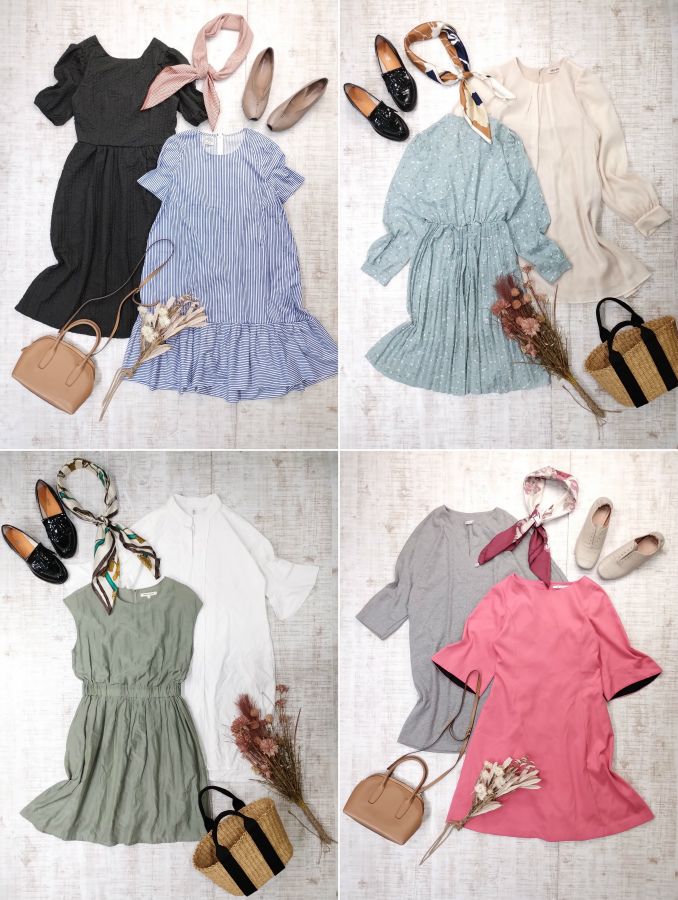 40着] ワンピース セット まとめ売り チュニック ドレス いろいろ 古着 