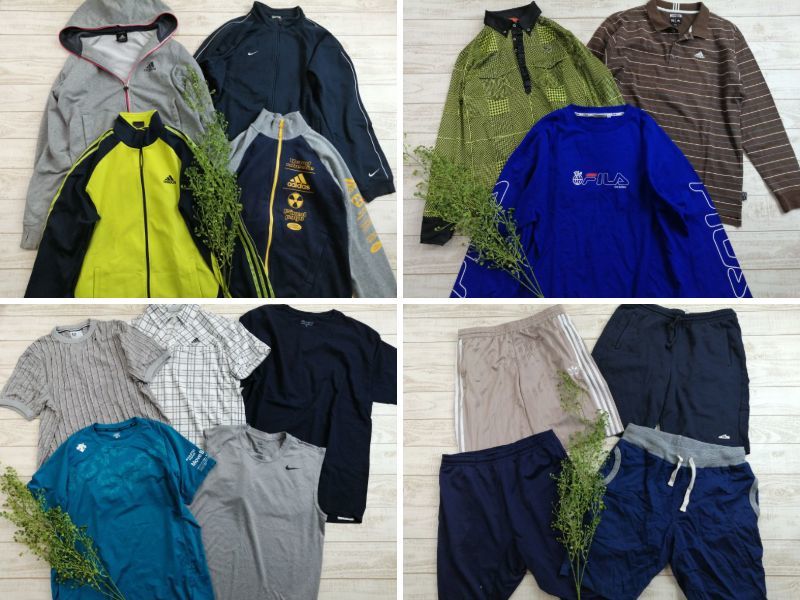 50枚 レディース メンズ スポーツウェア ブランド まとめ売り Nike Adidas セット まとめ売り ブランド 古着 福袋 大量 ナイキ アディダス チャンピオン 人気ブランド Smasell スマセル 公式通販 サスティナブルアウトレットモール スマセル