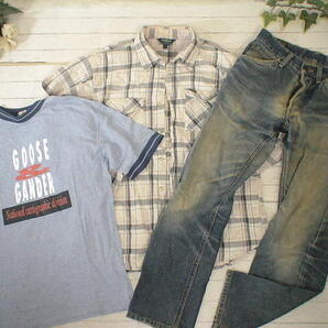 2-4066★夏～初秋・メンズ・アメカジ系・ 古着アイテム　50着セット★ まとめ売り　業販　卸 洋服 4-4459☆M⁄Lサイズ・メンズ・アメカジ系☆古着アイテム☆50着セット