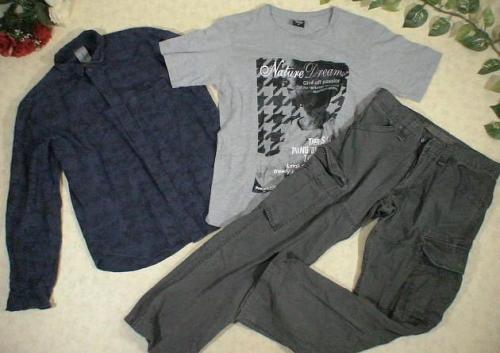 11-4180★夏～秋物入り・メンズ・お兄系・ 古着アイテム　50着セット★ まとめ売り　業販　卸 洋服 予約販売☆春夏物☆M&frasl;Lサイズ・メンズ・お兄系☆古着アイテム☆50着