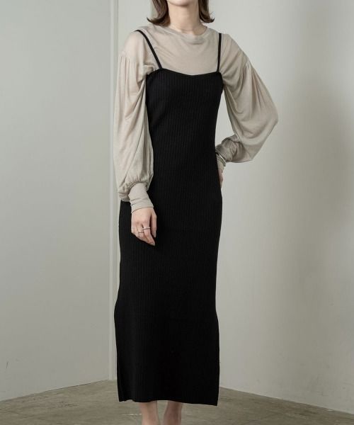 もう秋冬準備OK◎新品☆Amiur エミレ ワンピース rib line camisole